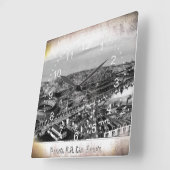 PRRアルトゥーナは柱時計1895買物をします スクエア壁時計 (傾斜)