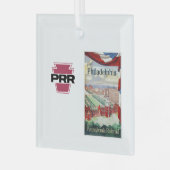 PRR経由でフィラデルフィアを訪れる ガラスオーナメント (正面左)