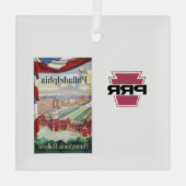 PRR経由でフィラデルフィアを訪れる ガラスオーナメント (裏面)