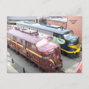 PRR E8A 5809およびERIE E8A 833 at Steamtown ポストカード