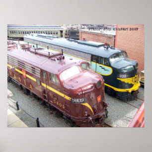 PRR E8A 5809およびERIE E8A 833 @ Steamtown ポスター