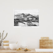 PRR Jersey City NJ Station 1893 Poster ポスター (キッチン)