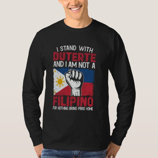 PRRDサポーターの立場 ディゴン・ドゥテルテ フィリピン Tシャツ (正面)