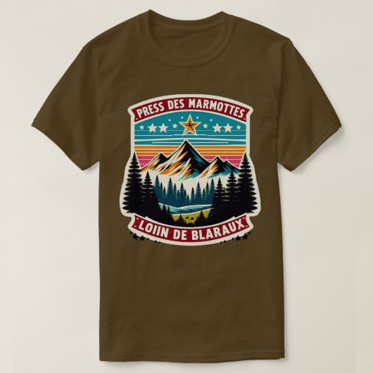 Prs des marmotes loin des blaireaux引用砦 tシャツ (デザイン正面)