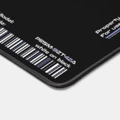 PRSM-9ZT42A – アクセント付きホワイトデスクマット デスクマット (コーナー)