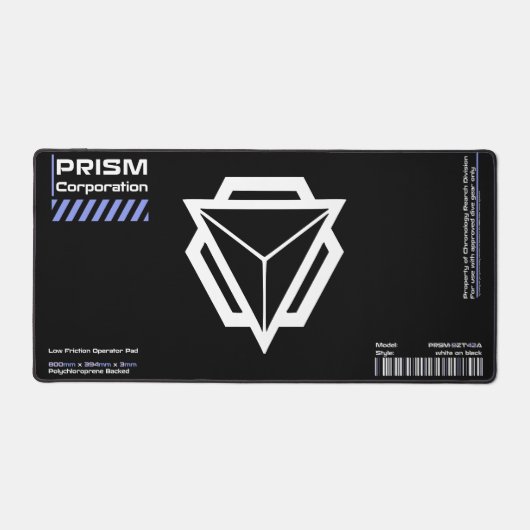 PRSM-9ZT42A – アクセント付きホワイトデスクマット デスクマット (正面)