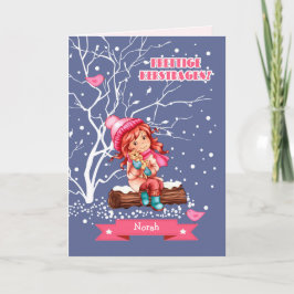 Prtige Kerstdagen.クリスマスカードのオランダ シーズンカード