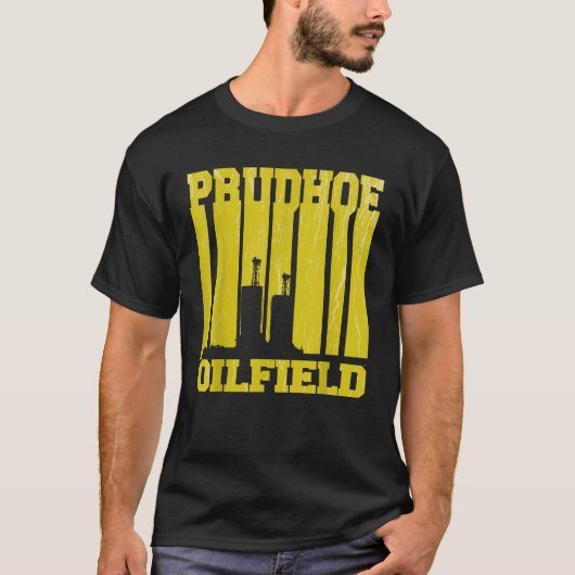 Prudhoe Oilfield Prudhoe Bay Alaska Rigワーカーリグ Tシャツ (正面)
