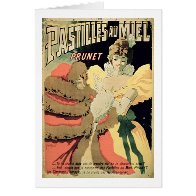 Prunet、Pa著ポスター広告「蜂蜜Pastilles」の (正面)