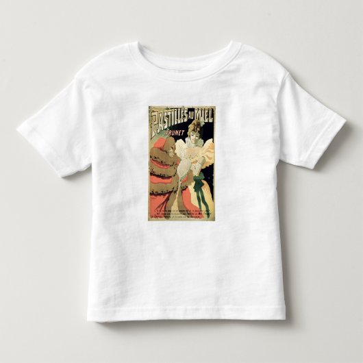 Prunet、Pa著ポスター広告「蜂蜜Pastilles」の トドラーTシャツ (正面)