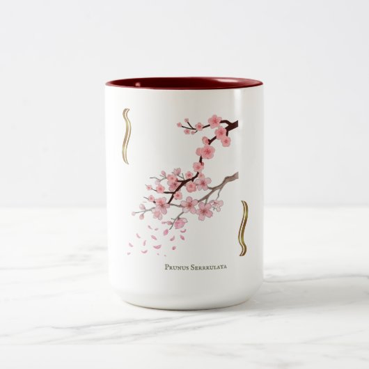 Prunus Serrulata mug ツートーンマグカップ (中央)