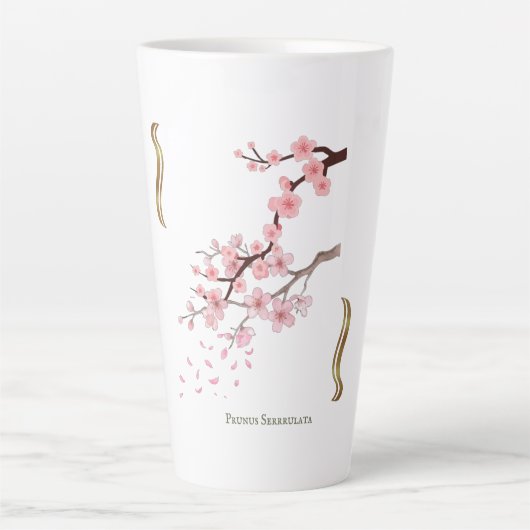 Prunus Serrulata tasse latte カフェラテマグ (正面)