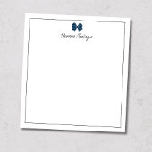 Prussian Blue Bow Border Script Custom Name Script ノートパッド