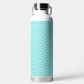 Prussian Blue Bow Tie Pattern Water Bottle ウォーターボトル (正面)