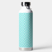 Prussian Blue Bow Tie Pattern Water Bottle ウォーターボトル (左面)