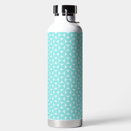 Prussian Blue Bow Tie Pattern Water Bottle ウォーターボトル (左面)