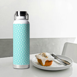 Prussian Blue Bow Tie Pattern Water Bottle ウォーターボトル