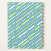 Prussian Blue Line Pattern Planner プランナー手帳 (裏面)