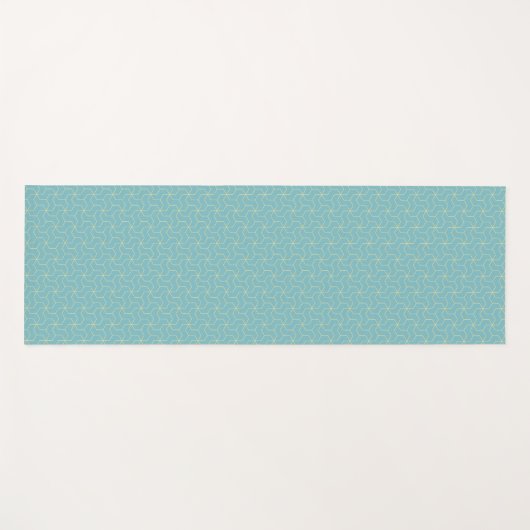 Prussian Cube Pattern Yoga Mat ヨガマット (正面(横))