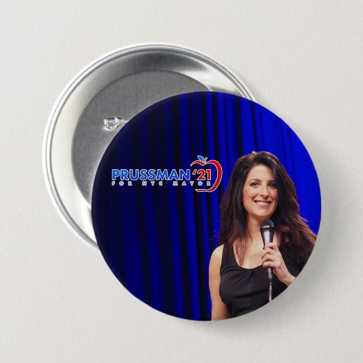 Prussman '21 NYC市長 缶バッジ (正面&裏面)