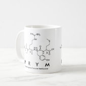 Prymペプチド名mug コーヒーマグカップ (正面左)