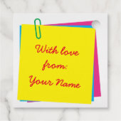 PSカラフル I Love You and Nameでノートを投稿 フェイバータグ (裏面)