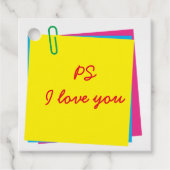 PSカラフル I Love You and Nameでノートを投稿 フェイバータグ (正面)