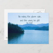 Ps107:29彼は嵐を静める ポストカード (正面/裏面)