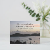 Ps.33:22あなたの絶え間ない愛が主と共にあるように ポストカード (スタンド正面)