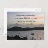 Ps.33:22あなたの絶え間ない愛が主と共にあるように ポストカード (正面/裏面)