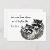 Ps 56:3私が恐れたとき、私はあなたを信頼する引用文 ポストカード (正面/裏面)