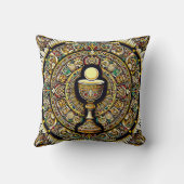 PS CommunionホストおよびChalice表現主義エフェクト クッション (裏面)