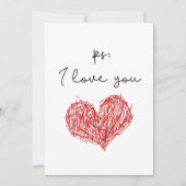 PS I love youバレンタインデーハートカード シーズンカード (正面)