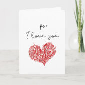 PS I love youバレンタインデーハートカード シーズンカード (正面)