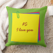 "PS I love you"ノートカラフル枕を投稿 クッション (ブランケット)