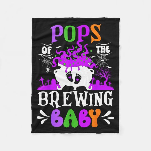 Ps Of The Brewing Baby Dad To Be Halloween  フリースブランケット (正面)