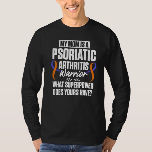 PSA乾癬性関節炎マムウォリアー認識度 Tシャツ (正面)