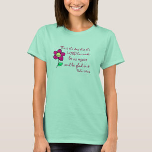 Psa 118:24/花 tシャツ