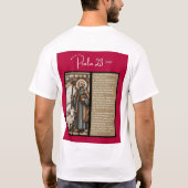Psalmメッセージ – Psalm 23 – ショートスリーブホワイト Tシャツ (裏面)