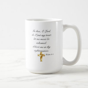 Psalm主の31:1を15のozのクラシックで白いマグ信頼して下さい コーヒーマグカップ