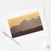 psalm付きオリンピックマウンテンズ121:1-2ステッカー 長方形シール (封筒)