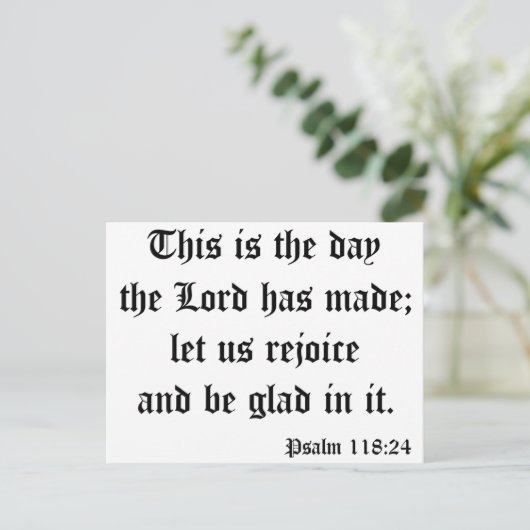 Psalm118: 24 ポストカード (スタンド正面)