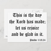 Psalm118: 24 ポストカード (正面/裏面)