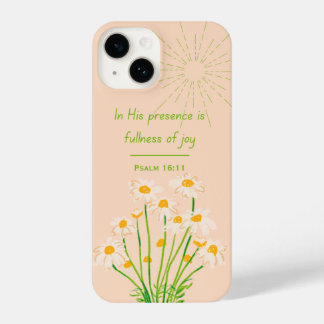 Psalm16:11 Bible Verse Floral Christian Phone Case iPhone 14ケース