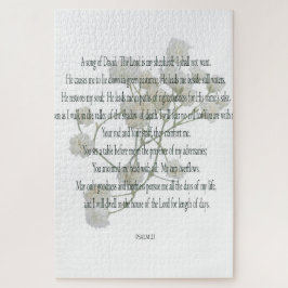 Psalm23，白い花，難しいパズル ジグソーパズル