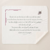 PSALM 1は、邪悪な人と歩調を合わせていない シェルパブランケット (正面(横))