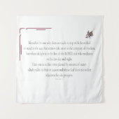 PSALM 1は、邪悪な人と歩調を合わせていない タペストリー (正面)