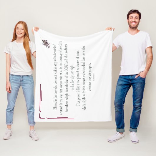 PSALM 1は、邪悪な人と歩調を合わせていない フリースブランケット (インサイチュ)