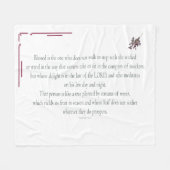 PSALM 1は、邪悪な人と歩調を合わせていない フリースブランケット (正面(横))