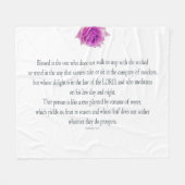 Psalm 1聖なる書物、 経典アー賛美ト- and Jigious フリースブランケット (正面(横))